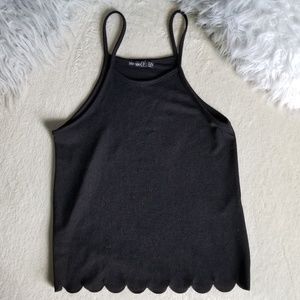 Boohoo Scalloped Tank